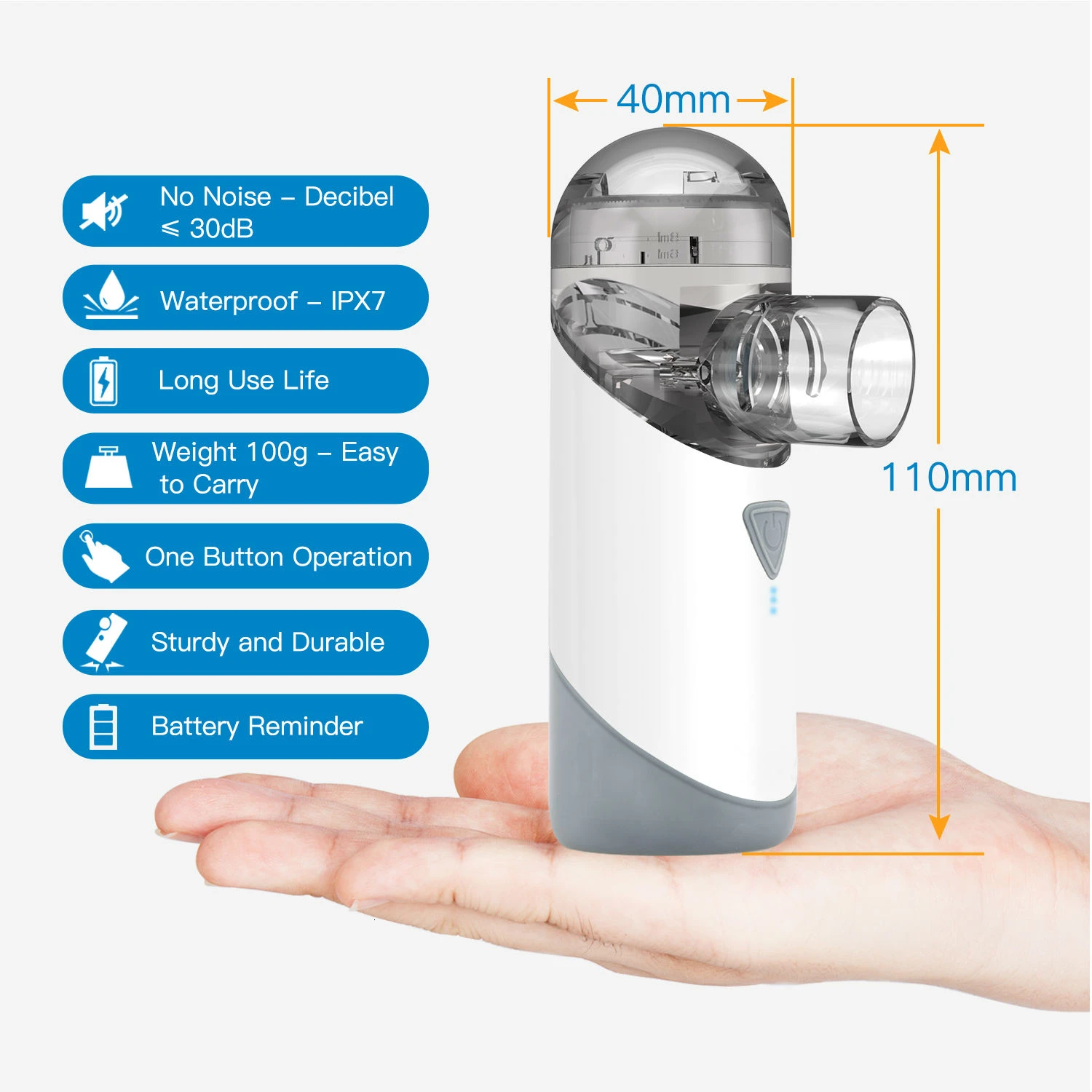 JianYouCare Mesh Nebulizer Medical Portable Silent Atomizer Rechargeable USB Inhaler Baby Waterproof Asthma inhalator for kids