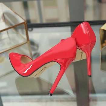 

European and American Fashion Single Shoes 11 Cm Super High-Heel Womens Shoes Stiletto Pointed High Heels Sexy Party Dress Pumps