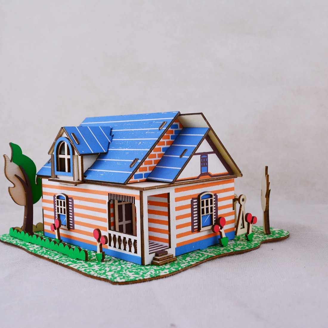 3 шт. DIY 3D Имитационная модель коттеджа деревянная кабина на балийском дачном домике тюльпан ферма собранные игрушки образовательная модель строительный комплект