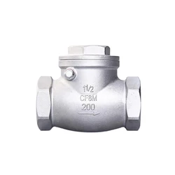 CF8M 1/2'' - 2'' BSP Female thread 304 Stainless Steel Check Valve SS304 SS201 Horizontal Threaded 2 Ways Swing Valves
