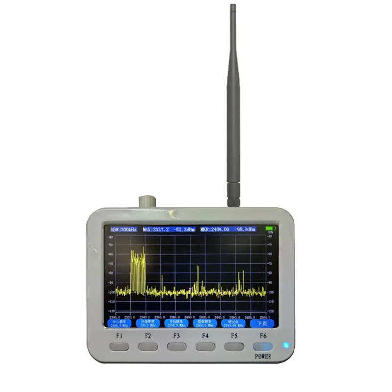 NewHandheld10MHz27GHzSpectrumAnalyzer50inchLCDDisplaySignal