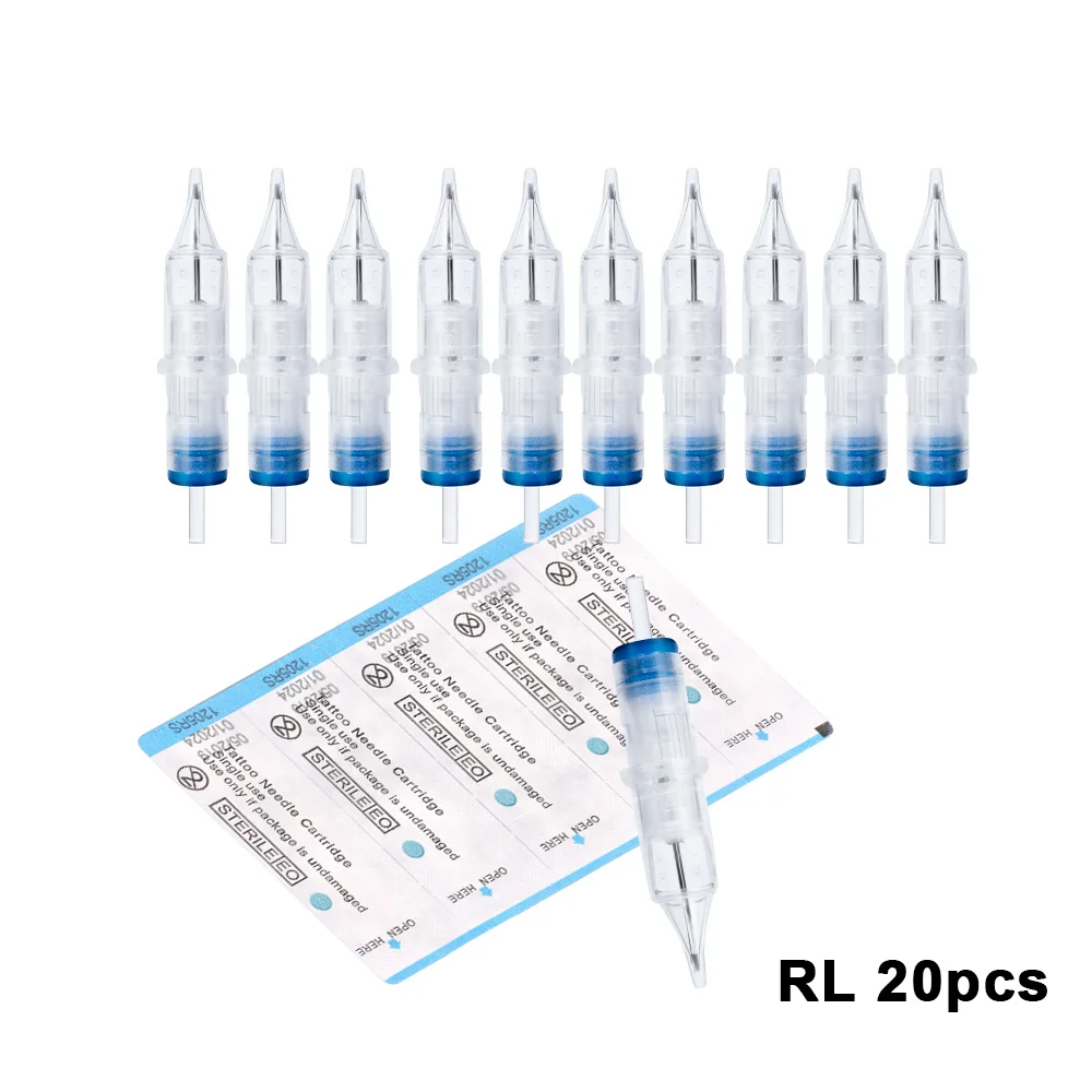 Disposable Sterile Tattoo Cartridge Needles Round Liner 10pcs per box RL M1 RS RM Needle for Rotary Pen Supplies | Красота и здоровье