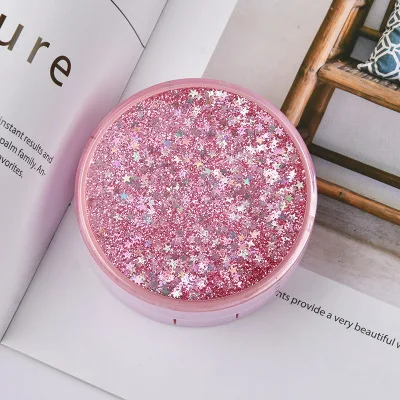 1PC Lens Container Contact Lens Case Flowing Sequin Cute Lens Box Women Girls Portable Box for Lenses - Цвет: pink