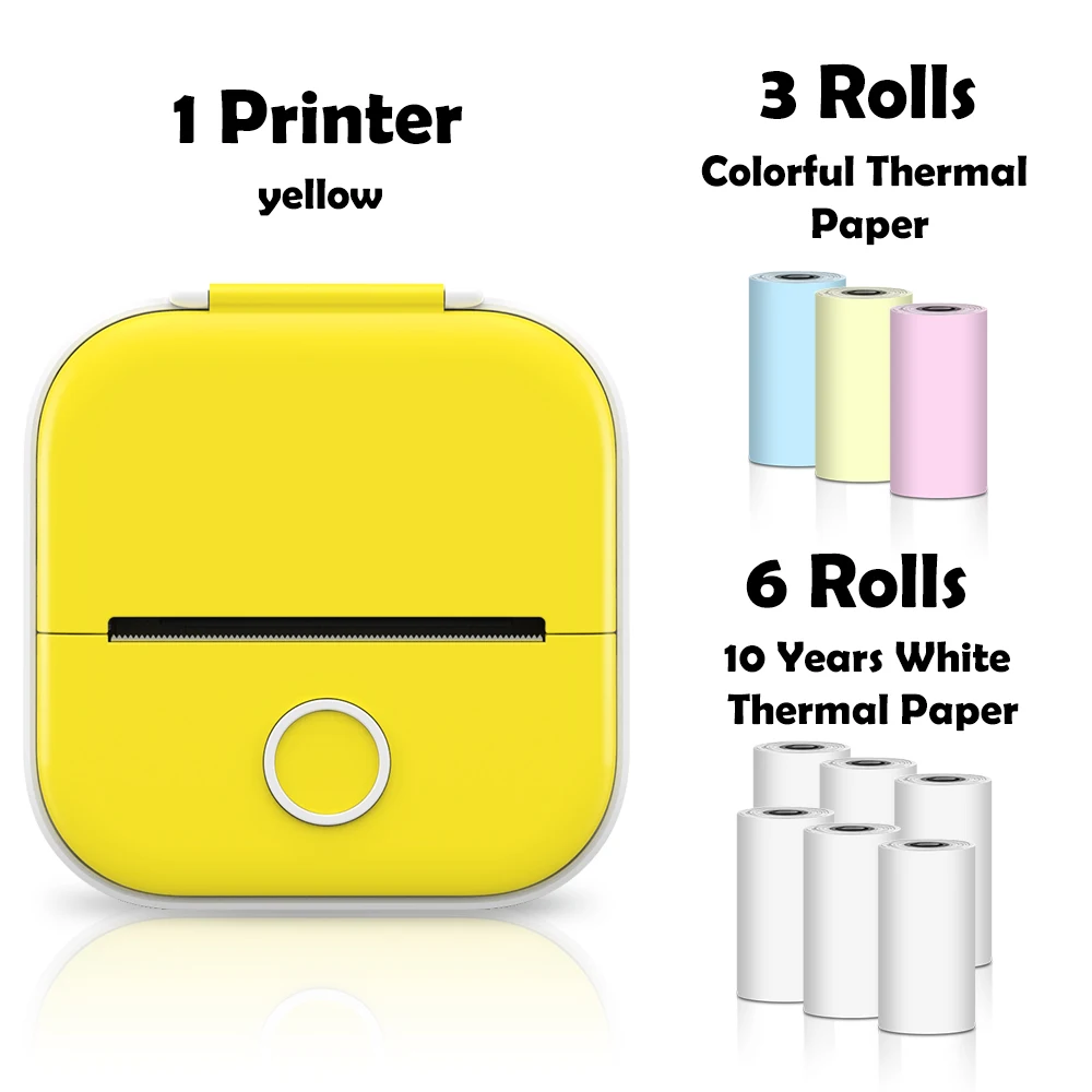 Phomemo T02 Pocket Printer Photo Journal Printing 53mm Sticker Labels Wireless Connection No-Ink Thermal Printing Long Battery mini printer for phone Printers