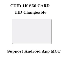 Cuid uid mutável nfc bloco de cartão 0 mutável writeable para s50 13.56mhz nfc chinês cartão mágico suporte android app mct