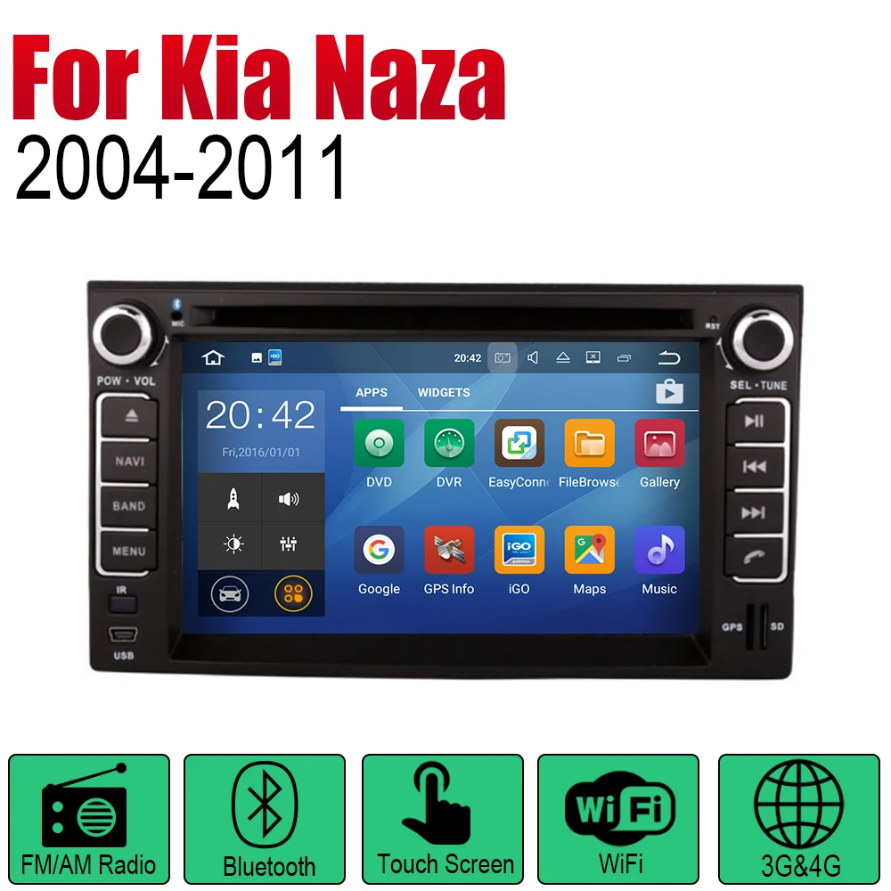 ZaiXi Android автомобильный Радио Стерео DVD gps навигация для Kia Naza Suria Picanto 2004~ 2011 Bt wifi 2din автомобильный Радио стерео Мультимедиа