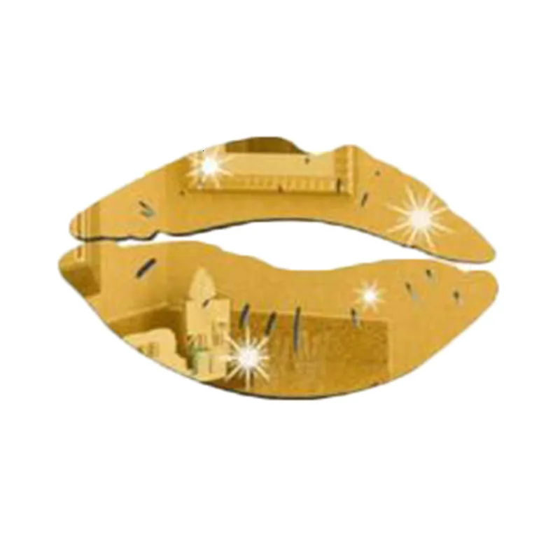 Lips Kiss Crystal Acrylic Mirror Decorative Sticker 3D Wall Decal Home Decor Decoration Shower Room Bathroom | Дом и сад