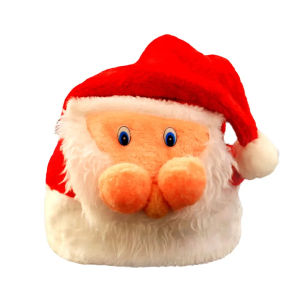 Рождественское украшение, плюшевая шапка, удлиненная, для взрослых, Рождественская шапка, фестиваль, шапка adornos de navidad - Цвет: 2