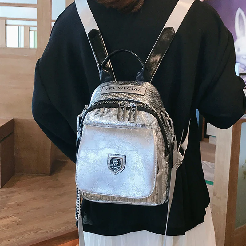

INS Wind Korean-style Bright Surface Small Backpack Women's 2019 New Style-Style Multi-Purpose Mini STUDENT'S Backpack Casual Le