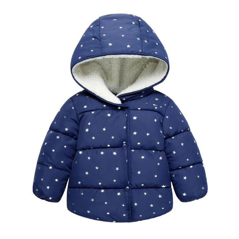 navy blue Модная зимняя пуховая одежда для мальчиков и девочек стильная одежда для детей от 12 месяцев до 5 лет, топ для мальчиков и девочек - Цвет: navy blue