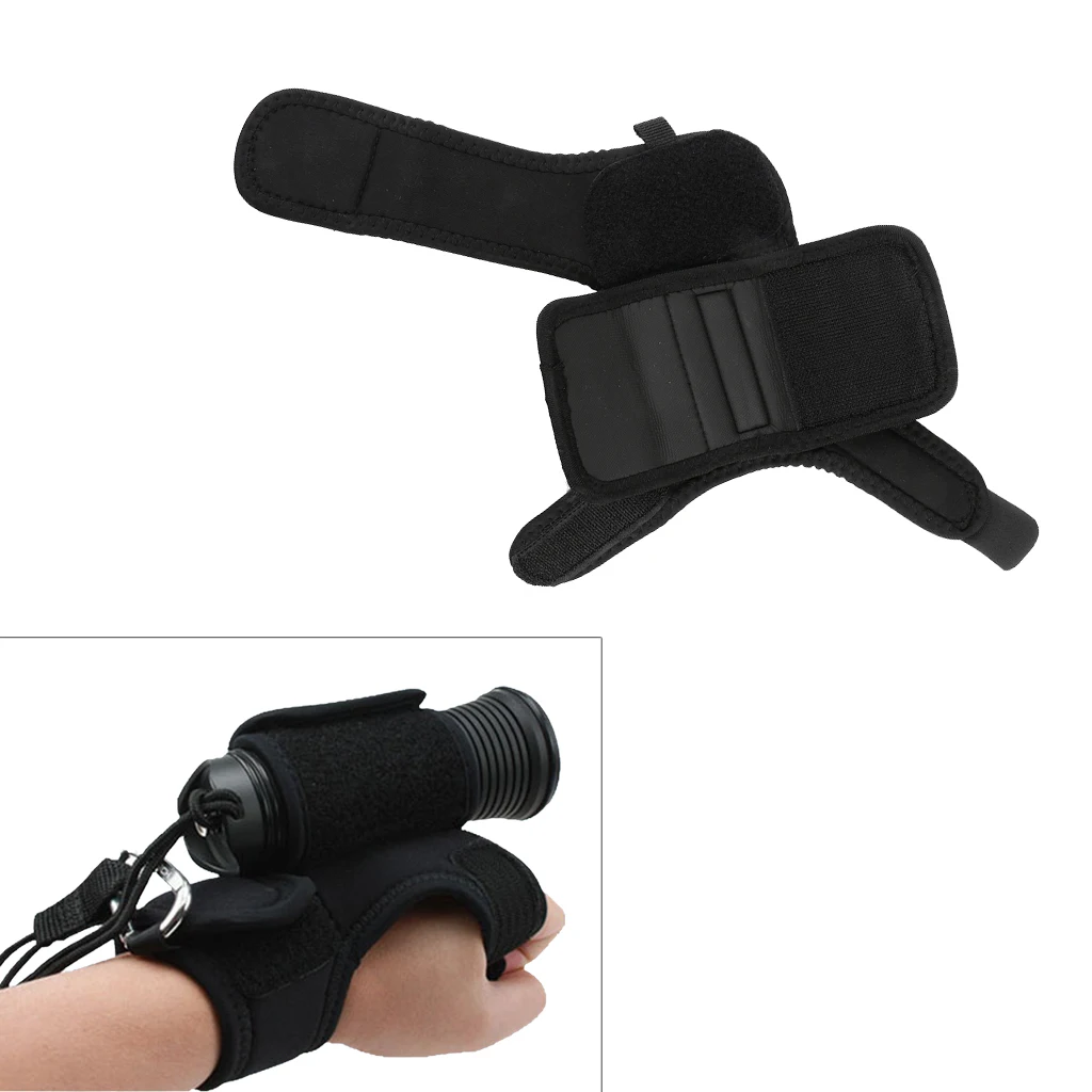Soft Light Hand Free Holder Glove for Scuba Free Diving Underwater Torch LED Flashlight
