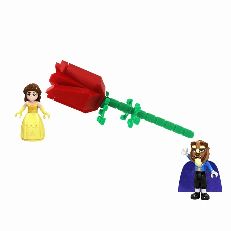 

Legoing Friends Blocks Princess Figures Belle Prince Beast Beauty and the Beast Building Blocks Toys For Children Block Friends