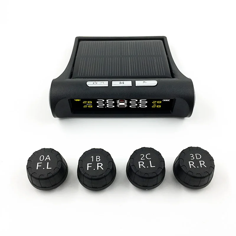 

Solar Energy Car Tire Pressure Alarm Monitor Wireless Pressure Temperature WarningCar Tire Pressure System Sensor Pressure Alarm