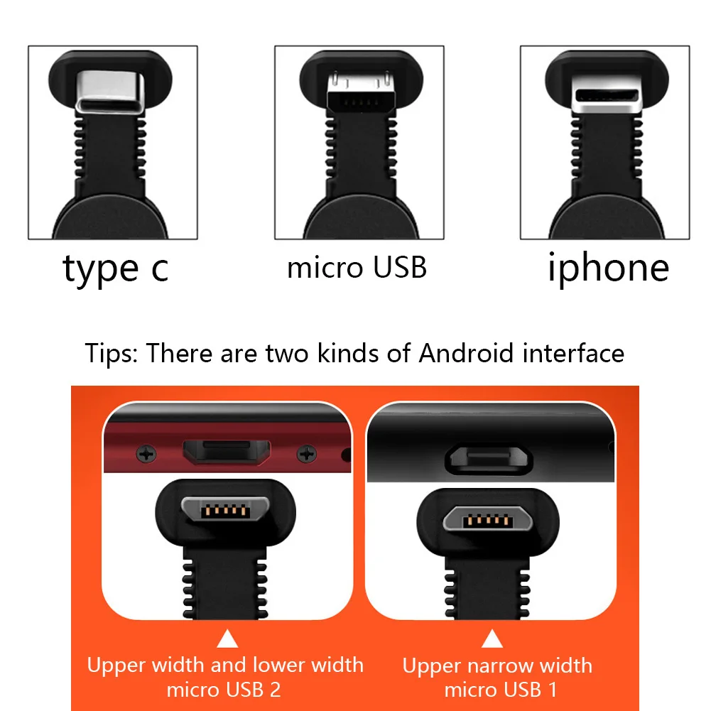 2.4A мобильных игр кабель быстрой зарядки Micro USB/Tpye C для samsung Xiaomi huawei ручной Тур кабель всасывания чашечки с косточками для iPhone