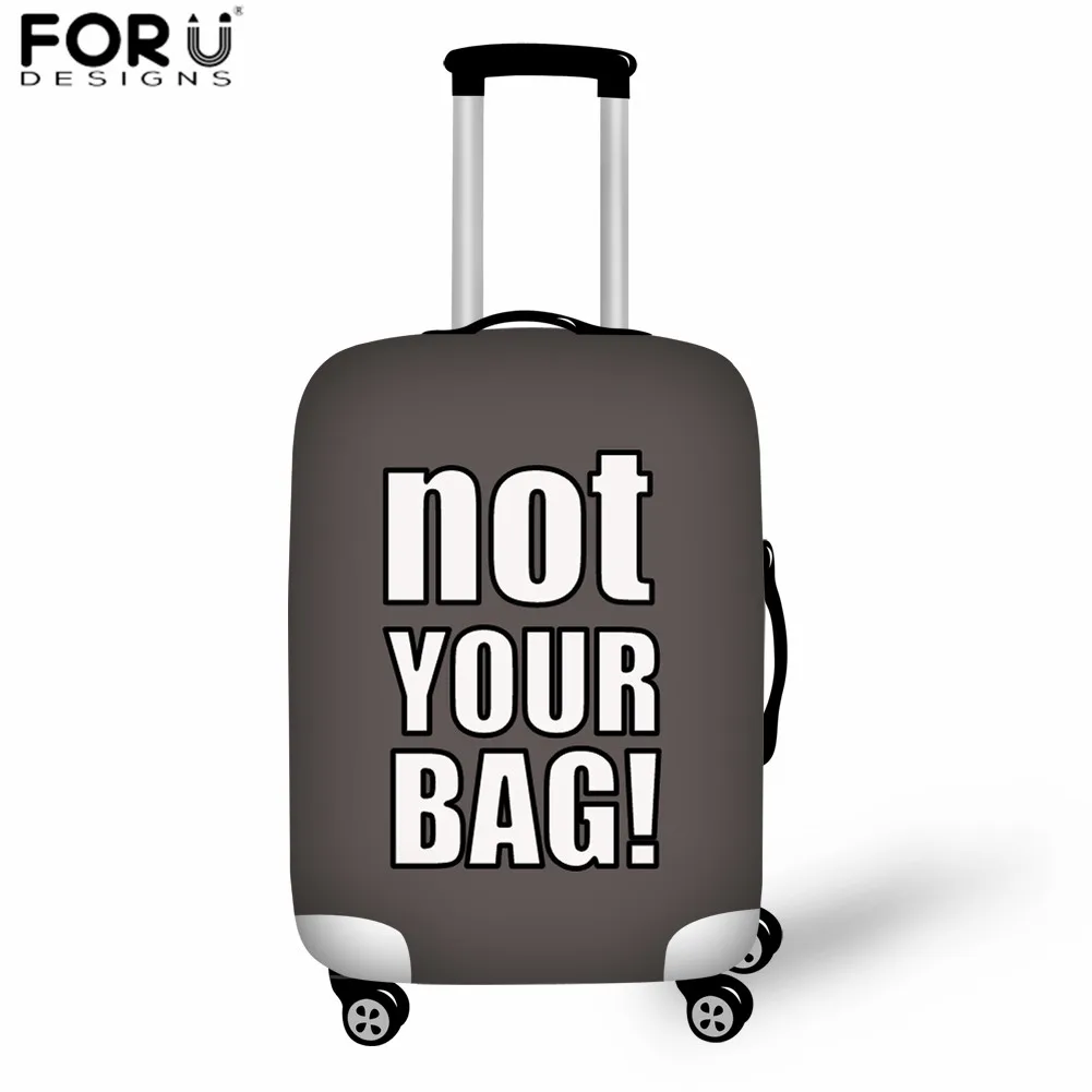 FORUDESIGNS Funny Not Your Bag Print Personality Travel Accessories 18-32inch Luggage Covers Thicken Elasticity Suitcase Cover | Багаж и