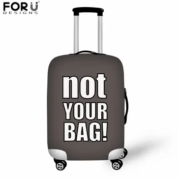 

FORUDESIGNS Funny Not Your Bag Print Personality Travel Accessories 18-32inch Luggage Covers Thicken Elasticity Suitcase Cover