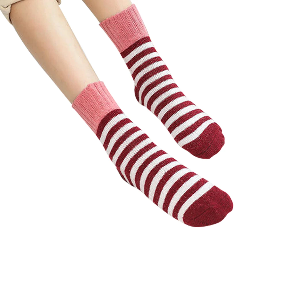 5 пар, эластичные, мягкие, утолщенные, средней длины, повседневные аксессуары, модные, Осень-зима, женские носки, дышащие, теплые, Ретро стиль, хлопок, смесь