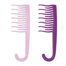 Large Wide Tooth Comb Anti Static Hook Handle Detangling Reduce Hair Loss Combs for Women Hairdress Dyeing Styling Brush Tools