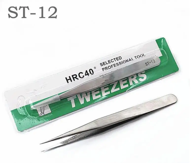 VETUS Anti-static Stainless Steel Silver Tweezers ST-10/11/12/13/14/15 precision tweezers tweezer tool esd anti static tweezers
