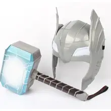 Детский косплей Мстители 2 Тор светодиодный светильник светящийся звуковой шлем оружие молоток quake модель наряд для игрушки вечерние подарок