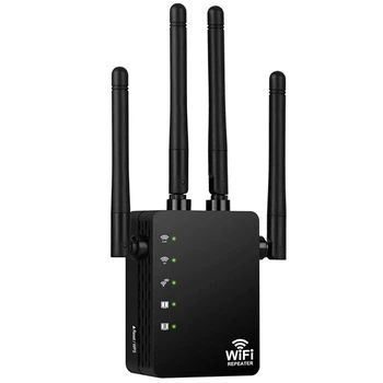 

Wireless Wifi Repeater Router 300/1200Mbps Dual-Band 2.4/5G Antenna WiFi Extender Signal Amplifier AP Mode EU Plug