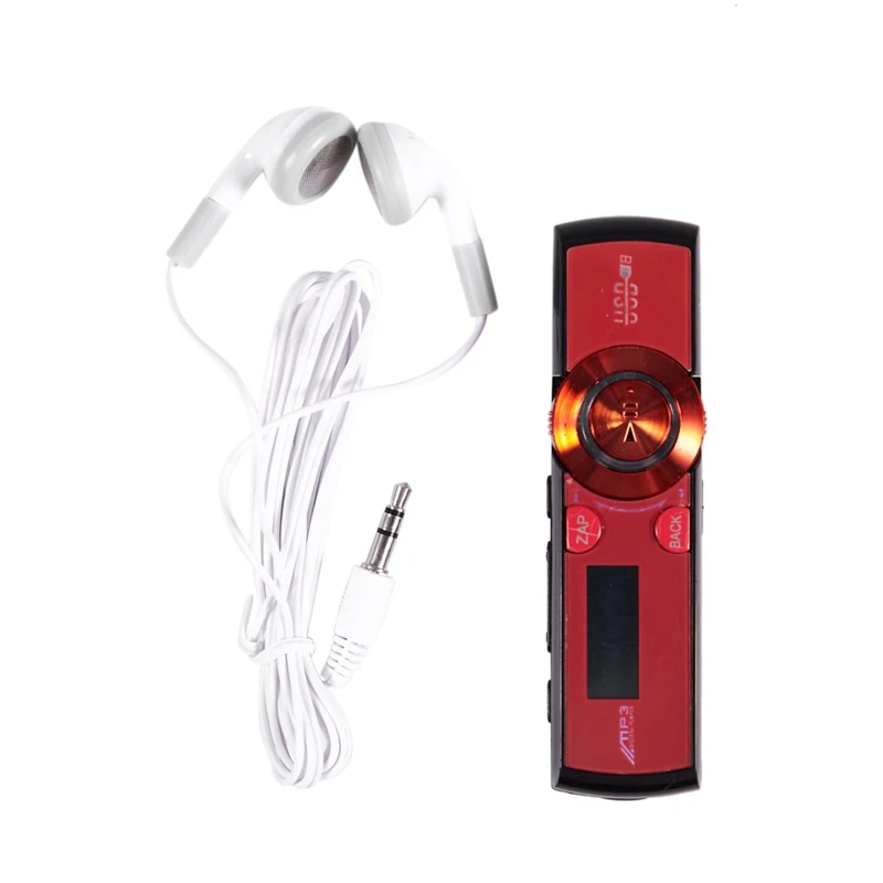 Lcd USB MP3-плеер FM радио плеер Поддержка 16 Гб Micro SD/TF карта с наушниками