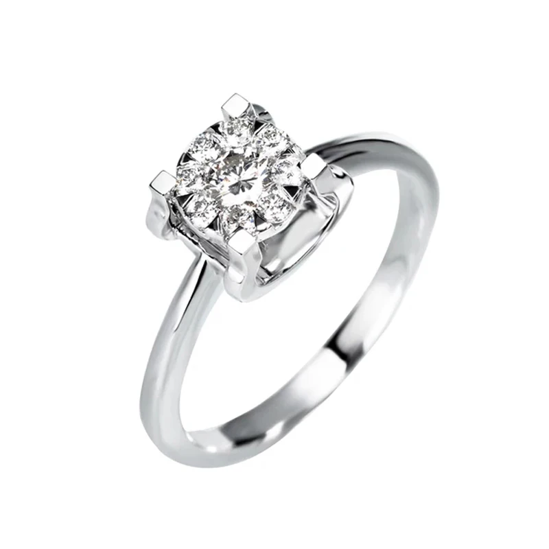 EDI бриллиантовое обручальное кольцо Forever Promise классический дизайн Настоящее 14K