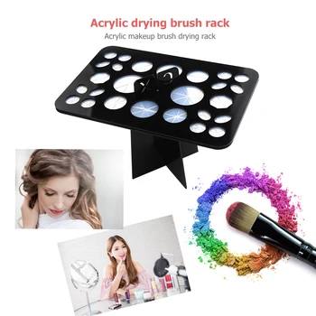 

26 Hole Makeup Brush Drying Holder Acrylic Nail Art Pens Storage Stand Rack