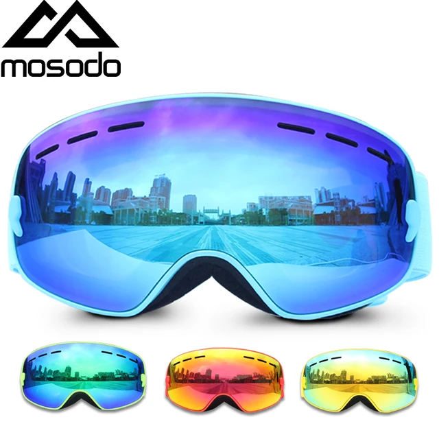 US $20.71 Mosodo Kid Ski Goggles Small Size For Children UV400 Anti-fog Glasses skiing Girls Boys Snowboard L