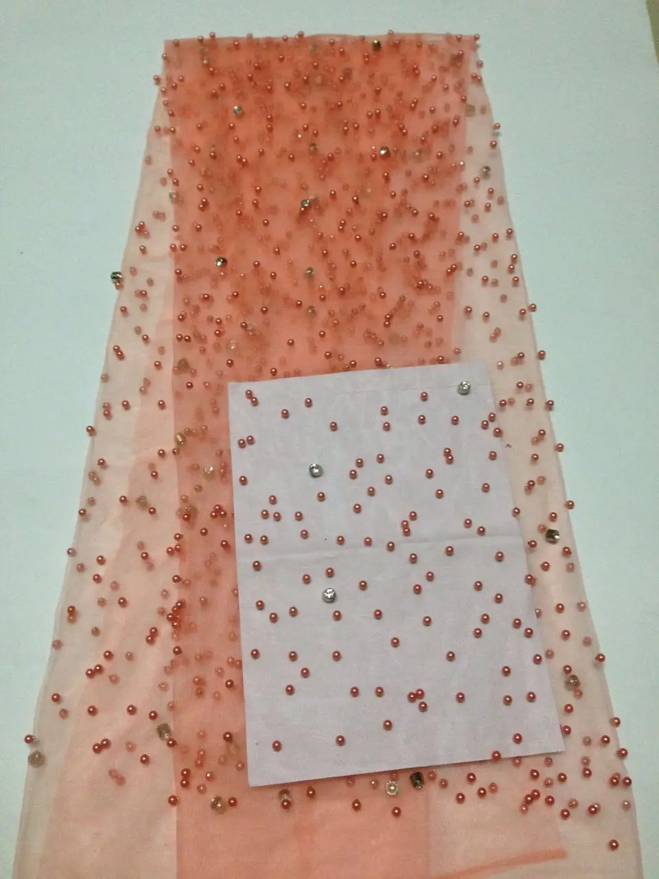 5 ярдов/шт) новое поступление D628 Африканский французский чистая кружевная ткань с бисером и камнями элегантный дизайн для платья - Цвет: As Picture