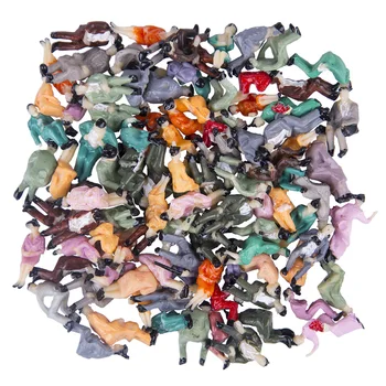 

100Pcs 1:87 Scale Miniature Sitting Figures Model For Sand Table Model Educational Toy Gift For Kid Adult- Random Color And Type