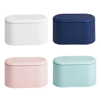 

Stylish Bathroom Trash Small Garbage Can Wastebasket for Home or Office Desktop