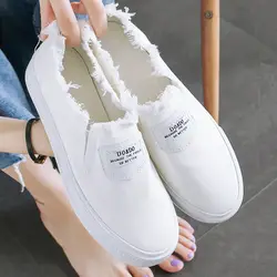 Модные белые кроссовки без шнуровки, прочные износостойкие удобные повседневные кроссовки, Размеры 35-40, кроссовки