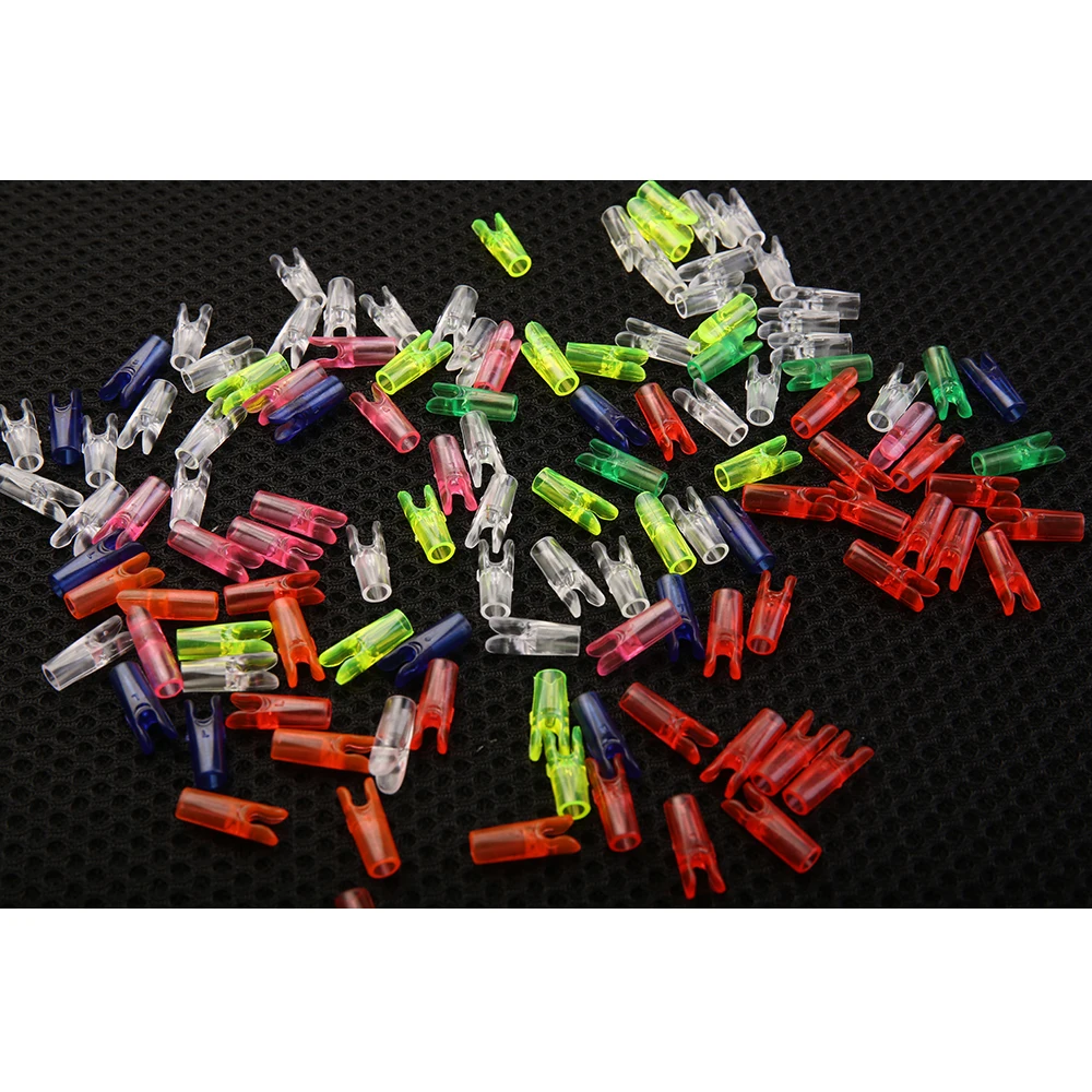 Arrow Nocks 30pcs Bicaster ID3.2mm/.125in Aluminum Pin Adapter + Size S Plastic Nock