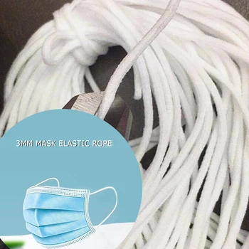 

DIY Face Mask Elastic Rubber Band 3mm Disposable Strap Mouth Mask Belt Rope 10/20/30/50/100/850m Mask Rope Line Thread