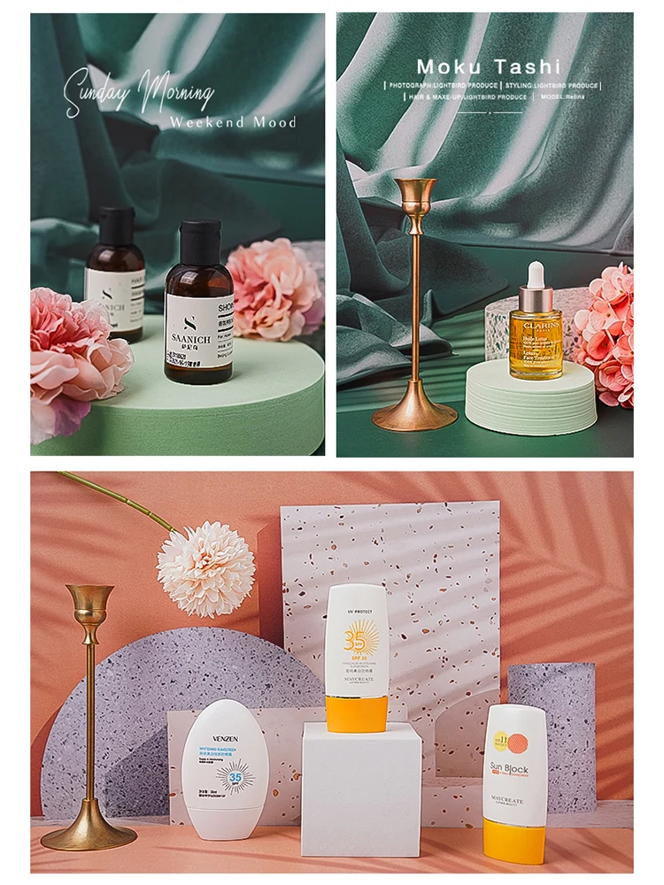 Photo Props Desktop Shoot Photography Backdrops 3D Pattern Sided Paper Board For Toiletries
