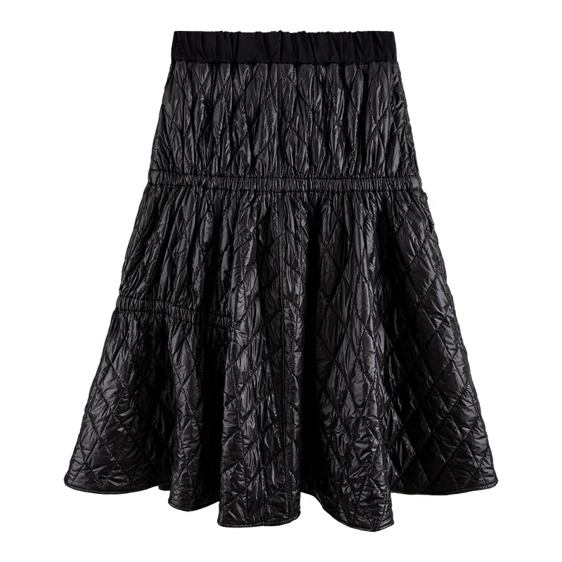 Z-zoux Women Skirt Split Asymmetry High Waisted Skirts Warm Iiiing Irregular Vintage All Match Black Long Skirts Fashion