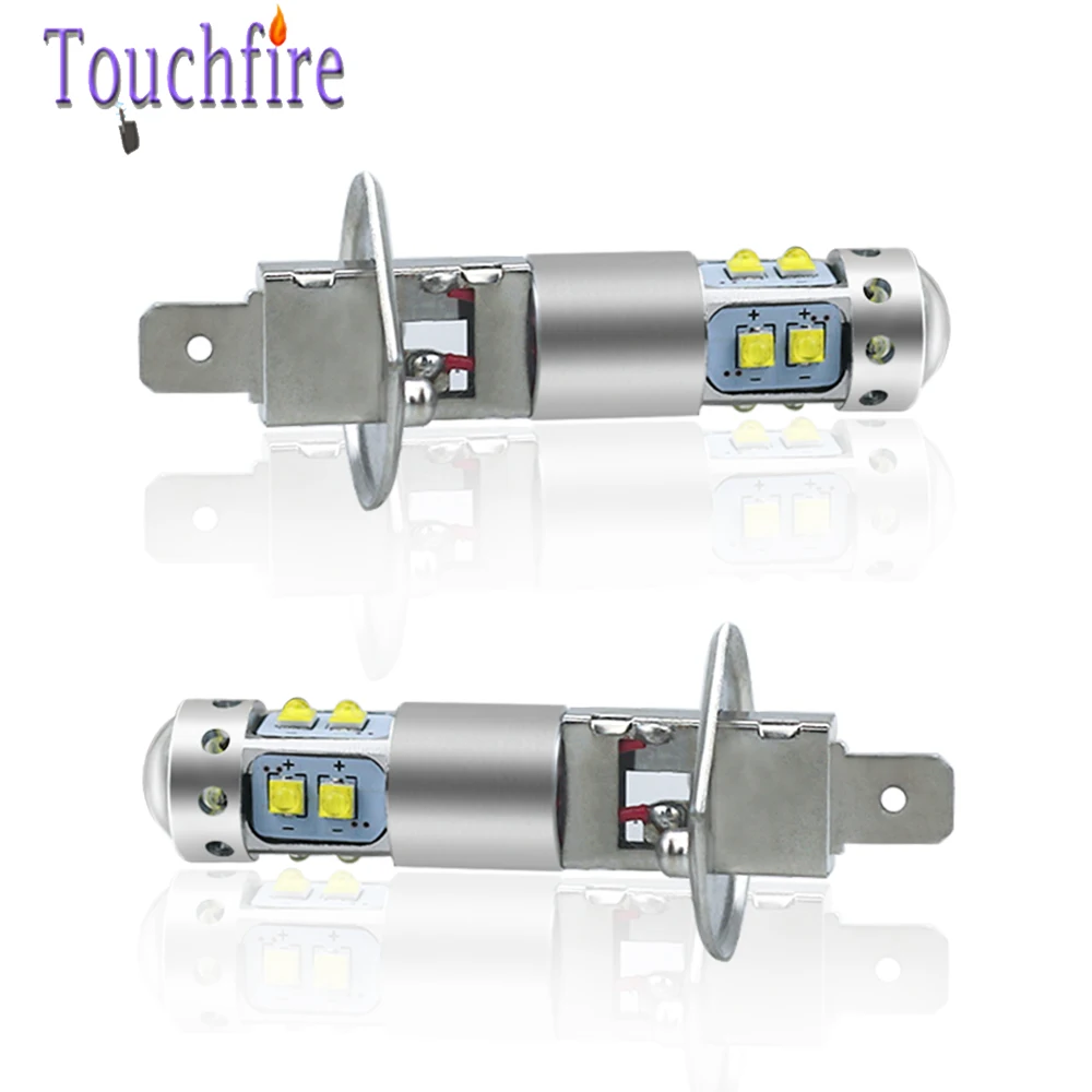 2pcs Headlight Bulb H1 H3 H27/880/881Canbus NO Error LED Chip Auto Car Fog Driving Day Lights Lamp DC12V White