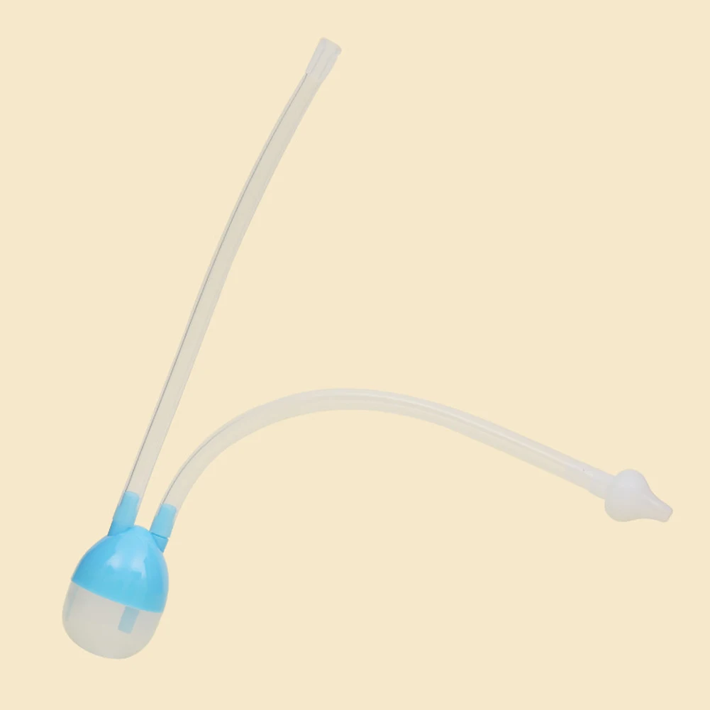 Модный детский безопасный пылесос для носа, вакуумный всасывающий аспиратор слизи носа - Цвет: Синий