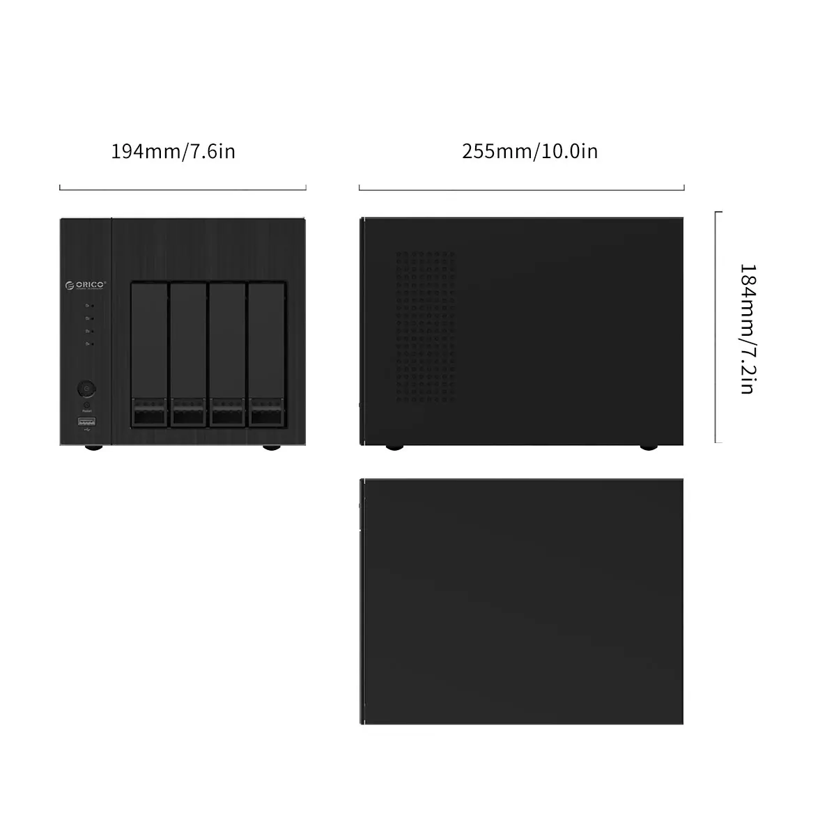 ORICO-Boîtier HDD série OS, NAS 2.5, 3.5 pouces, 4 baies, stockage