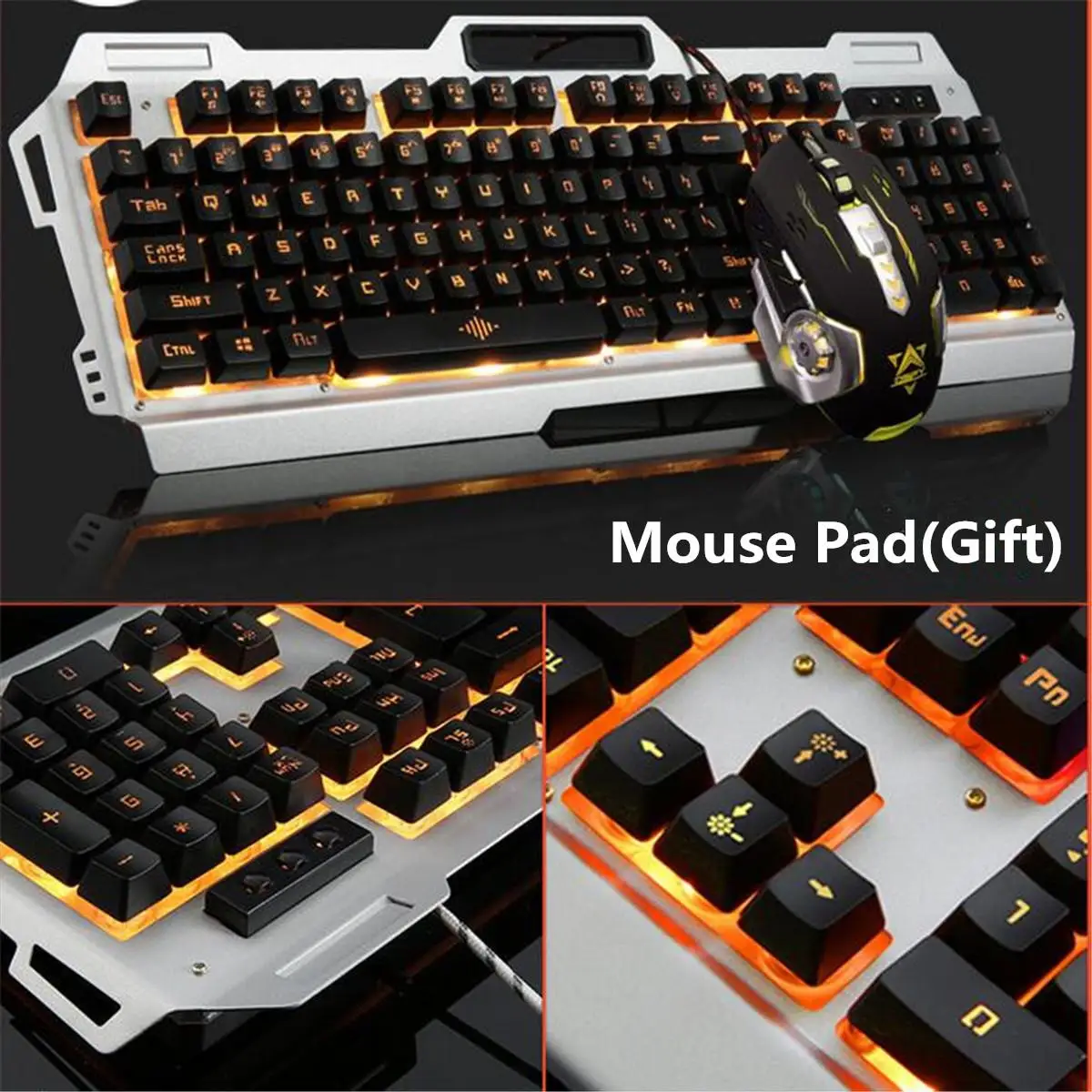 

Mechanical Keyboard 3200 DPI Switch Gaming Keyboard Colorful Light Wired USB For Keyboard Mouse Combo Set