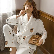 Женский пижамный комплект, зимний Пижамный костюм для беременных, Хлопковая пижама для грудного вскармливания, бархатная Пижама с v-образным вырезом для беременных, ночное белье, B8