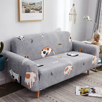 

naughty sleepy cats sofa cover elastic for living room