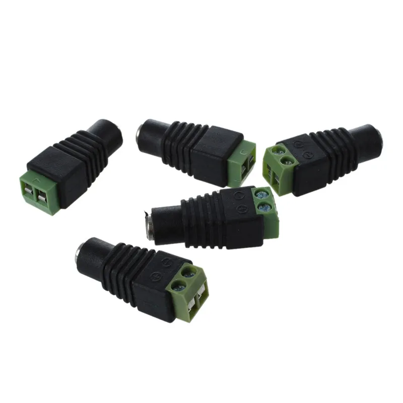 

5X DC Power Female Jack 5.5X 2.1mm Connector Cable Adapter Plug CCTV DVR Camera