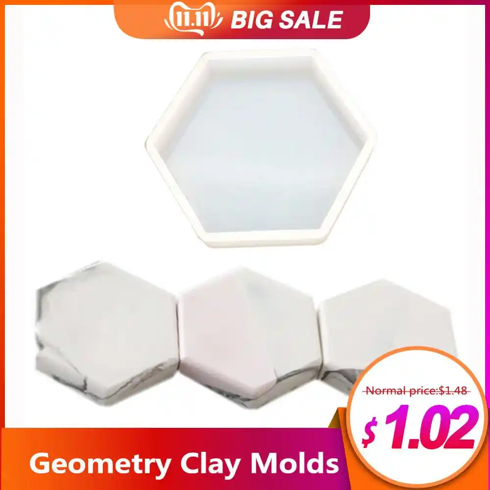 Geometry Silicone Mould Diy Octagonal Table Set Mold Plaster