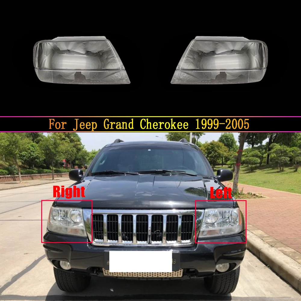 

Прозрачный чехол-абажур для передних фар, подходит для Jeep Grand Cherokee 1999 ~ 2005, аксессуары для автомобильных фар