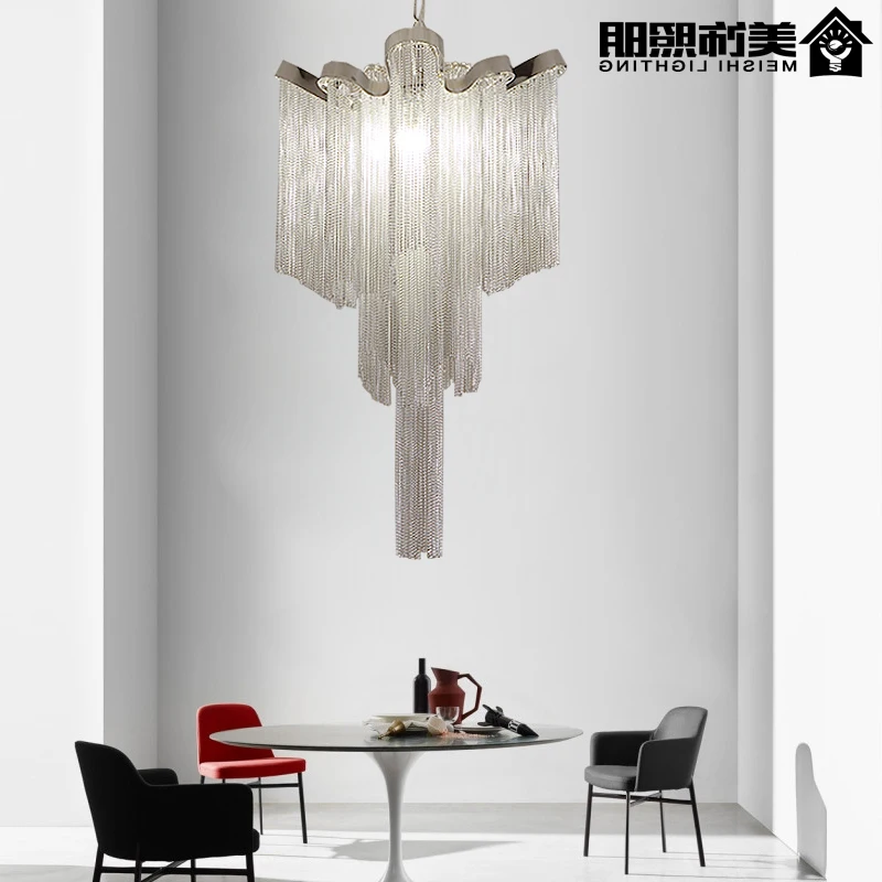 

Postmodern Chain Pendant Light Suspension Lighting Art Room Bedroom Dining Room Lighting Model Room Lighting pendant lights
