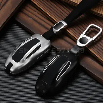 

Aluminium Alloy+Silicone Car Remote Key Case Fob Cover For Tesla Model X