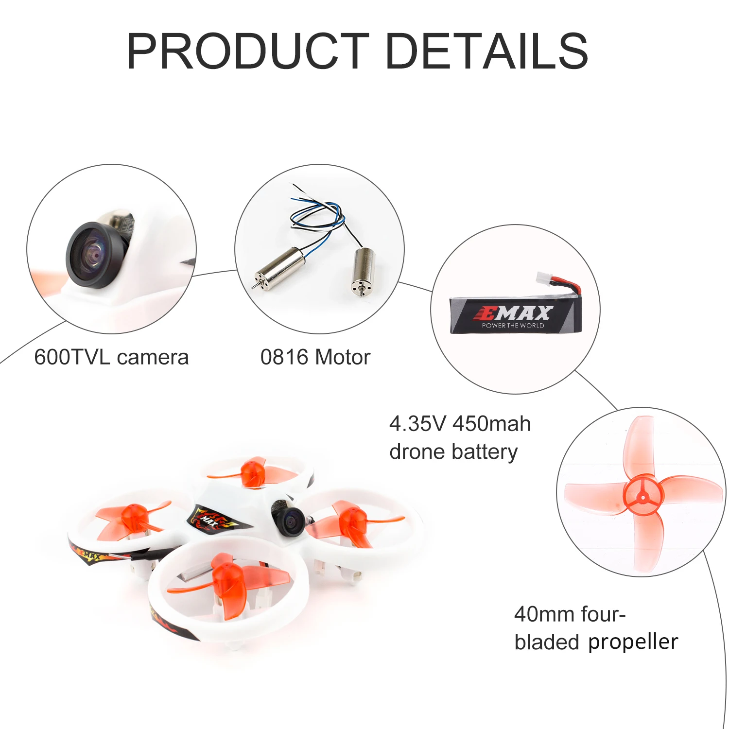 EMAX EZ Pilot Drone закрытый FPV гоночный Дрон с камерой 600TVL скорость 3 уровня гироскоп автоматическое выравнивание с FPV очки игрушки для детей