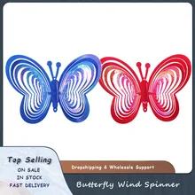 Ветряной Спиннер-бабочка из АБС, ветряной Ловец, любящий ветряной колокольчик, вращающийся ветряной колокольчик, подвесной садовый декоративный орнамент, коляска для птиц Ветряной Спиннер-бабочка из АБС, ветряной Ловец, любящий ветряной колокольчик, вращающийся ветряной колокольчик, подвесной садовый декоративный орнамент, коляска для птиц